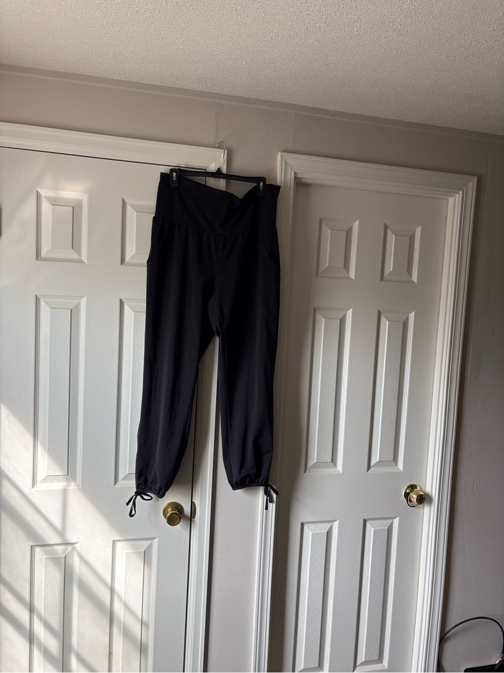 Lucy Black Drawstring Hem Jogger Pants